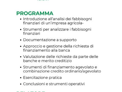 Corsi Coltivatori Diretti